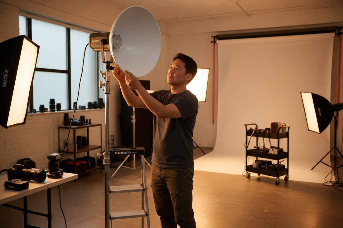 Setting up Godox AD 600 at Joie